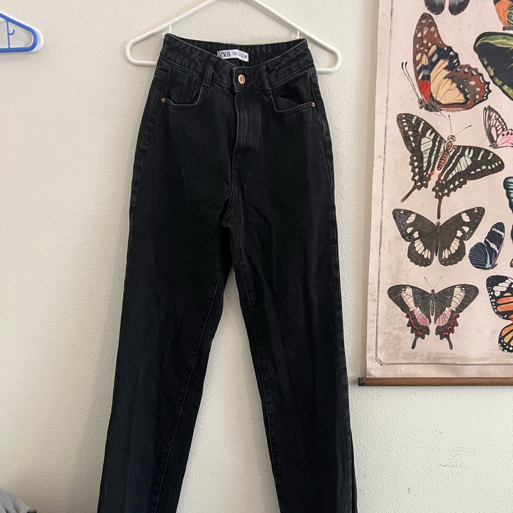 BLACK ZARA JEANS, straight leg 🖤